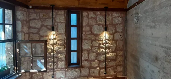 Doğal Taş Duvar Aplik Aydınlatması